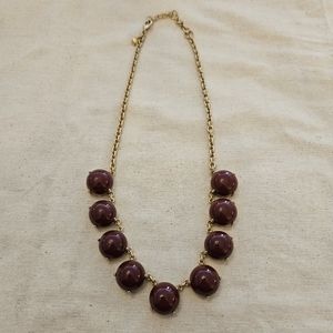 EUC J. Crew Maroon Statement Necklace